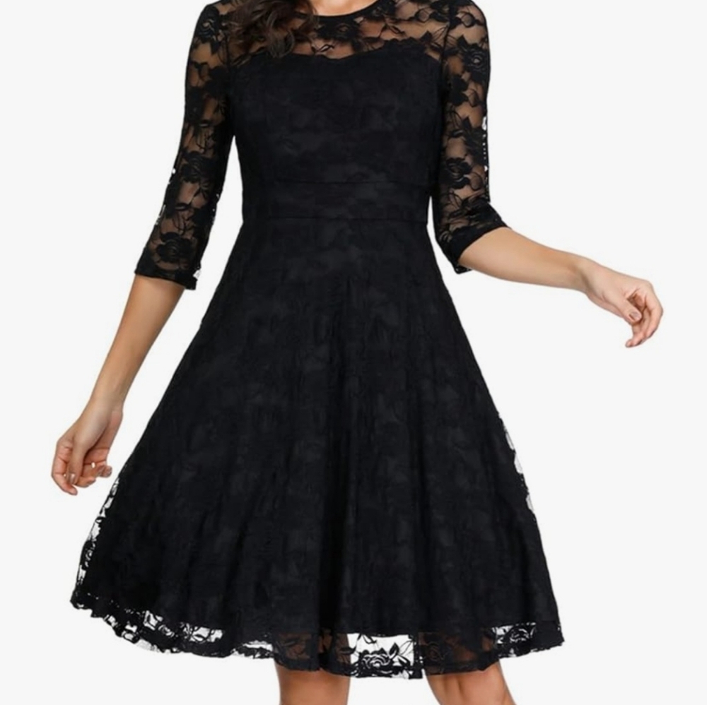 Black lace dress